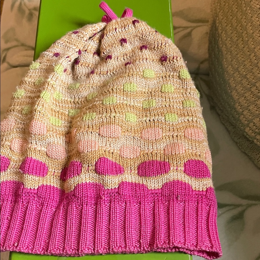 Missoni Pink and Cream Kids Knit Hat